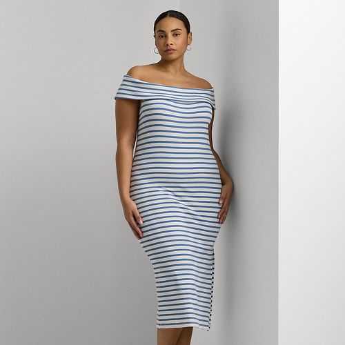 Curve - Striped Off-the-Shoulder Midi Dress - Lauren Curve - Modalova