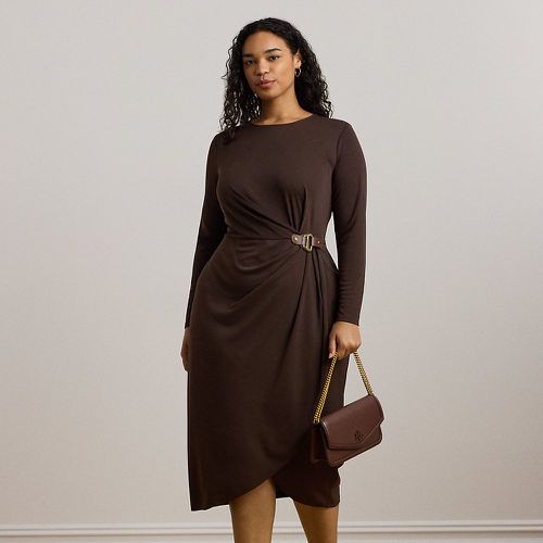 Curve - Buckle-Trim Stretch Jersey Dress - Lauren Curve - Modalova