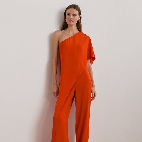 Cape Georgette One-Shoulder Jumpsuit - Lauren - Modalova