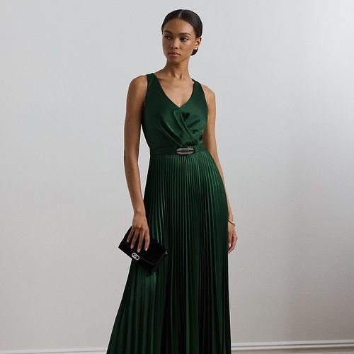 Belted Charmeuse Surplice Gown - Lauren - Modalova