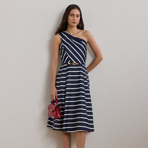 Striped Belted Taffeta Cocktail Dress - Lauren - Modalova