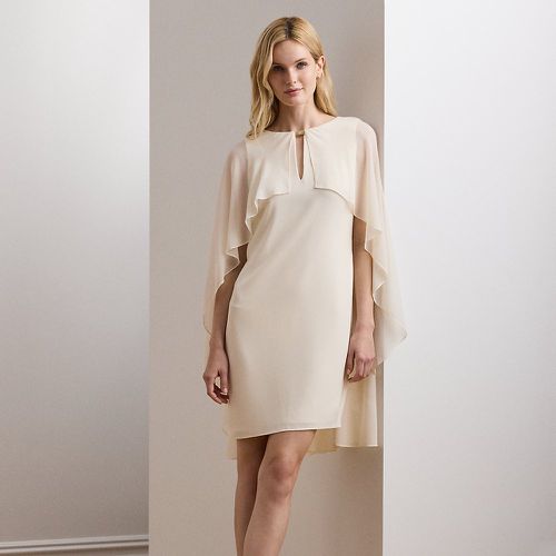 Cape Georgette Cocktail Dress - Lauren - Modalova