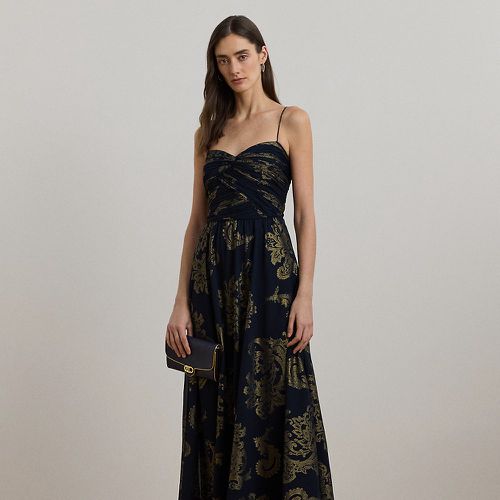 Paisley Foiled Chiffon Sleeveless Gown - Lauren - Modalova