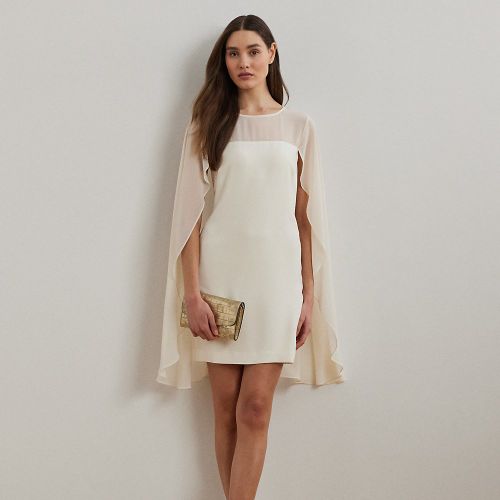 Cape Georgette Cocktail Dress - Lauren - Modalova