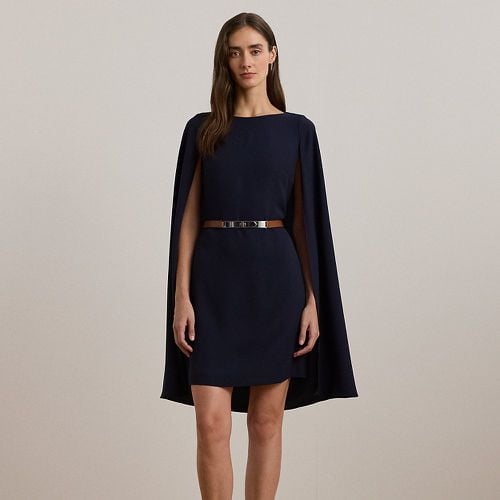 Petite - Cape Georgette Cocktail Dress - Lauren Petite - Modalova