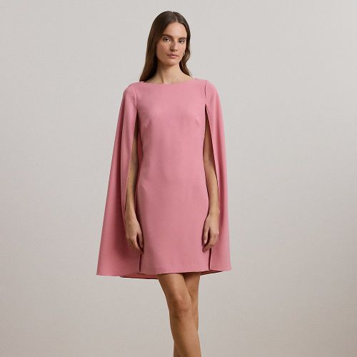 Petite - Cape Georgette Cocktail Dress - Lauren Petite - Modalova