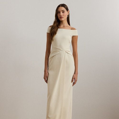 Petite - Crepe Off-the-Shoulder Gown - Lauren Petite - Modalova