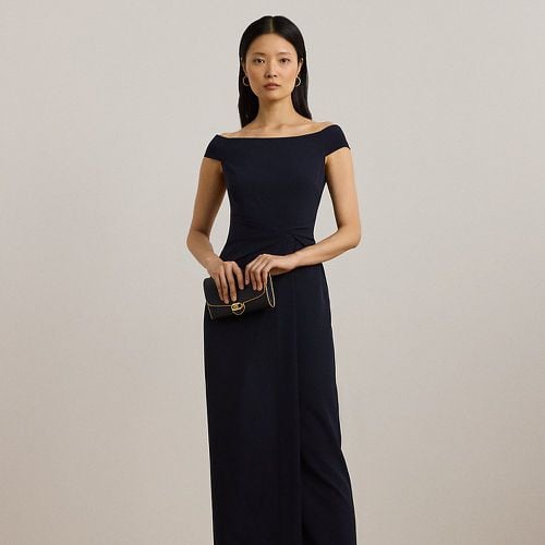 Petite - Crepe Off-the-Shoulder Gown - Lauren Petite - Modalova