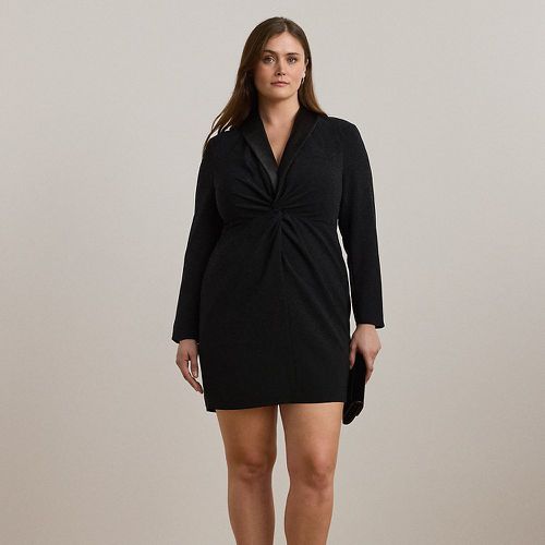 Curve - Satin-Trim Crepe Cocktail Dress - Lauren Curve - Modalova