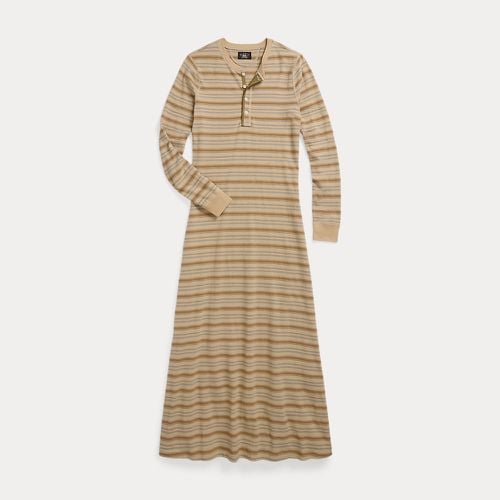 Striped Jacquard-Knit Henley Dress - RRL - Modalova