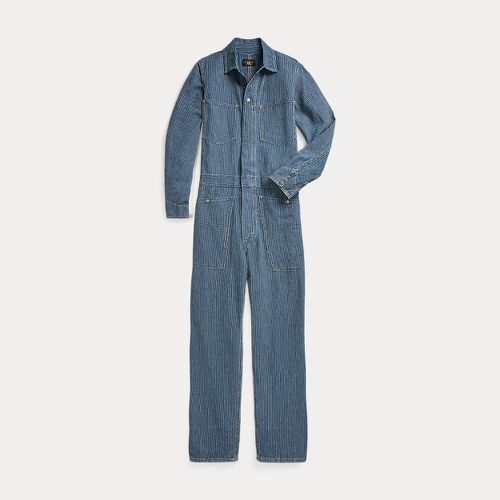 Indigo Striped Linen-Cotton Coverall - RRL - Modalova