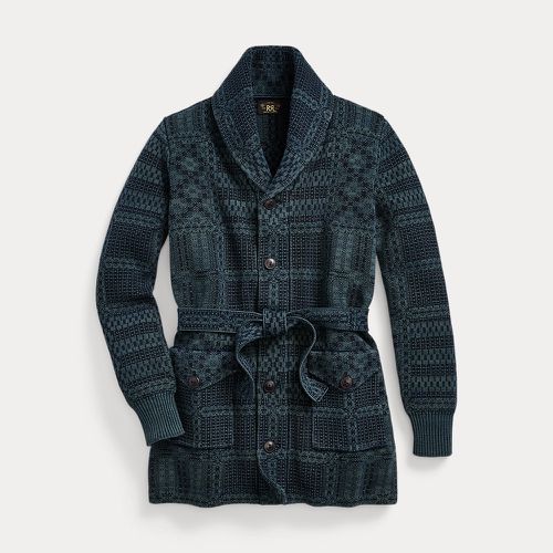 Belted Indigo Cotton Jacquard Cardigan - RRL - Modalova