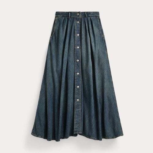 Pleated Indigo Denim Skirt - RRL - Modalova