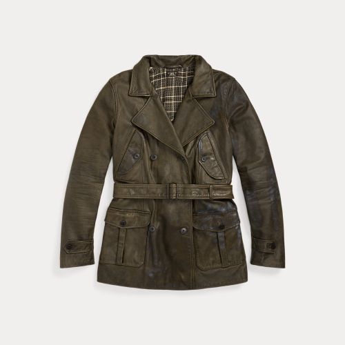 Belted Leather Jacket - RRL - Modalova