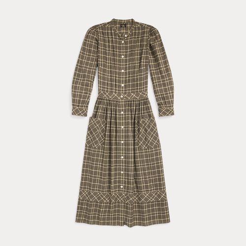 Checked Cotton Dobby Dress - RRL - Modalova