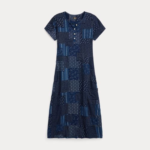 Indigo Patchwork Henley Dress - RRL - Modalova