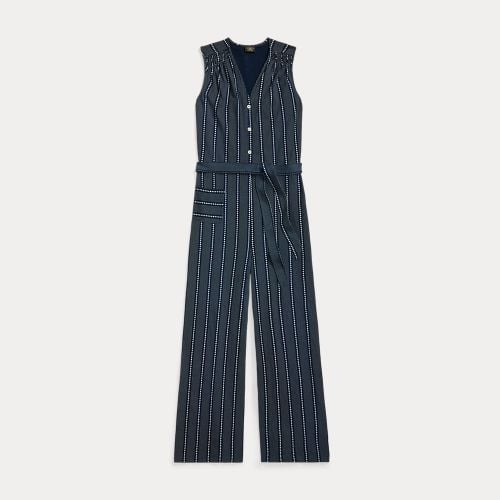 Indigo Print Jersey Jumpsuit - RRL - Modalova