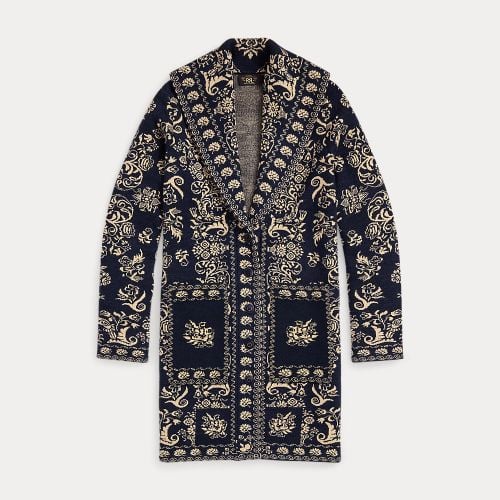 Wool-Cotton Jacquard Duster Cardigan - RRL - Modalova