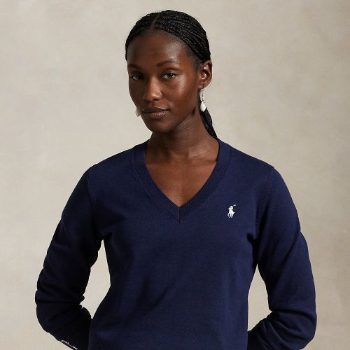 Cotton-Blend V-Neck Jumper - RLX - Modalova