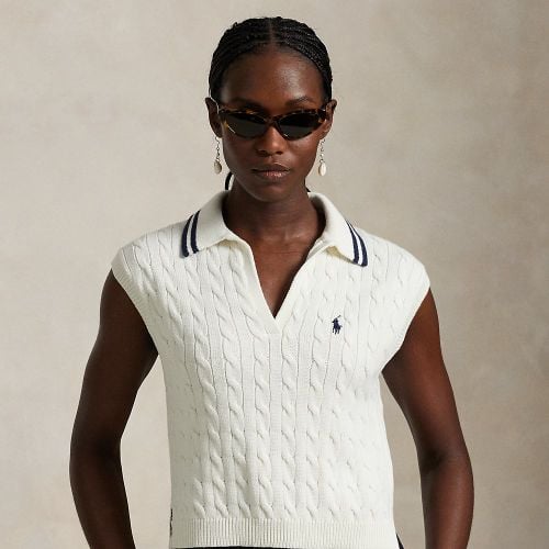 Cable-Knit Sleeveless Polo Shirt - RLX - Modalova