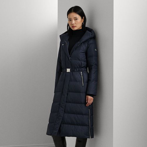 Petite - Belted Hooded Down Coat - Lauren Petite - Modalova