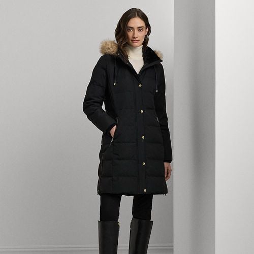 Petite - Faux-Fur-Trim Hooded Down Coat - Lauren Petite - Modalova