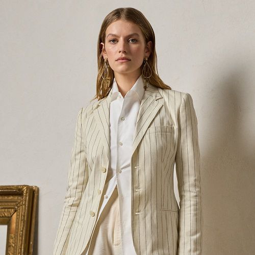 Skye Pinstripe Cotton-Linen Jacket - Collection - Modalova