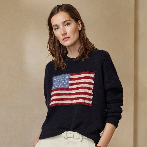 Flag Cashmere Crewneck Jumper - Collection - Modalova