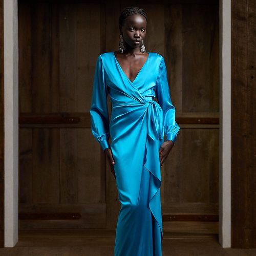 Saundra Stretch Charmeuse Evening Dress - Collection - Modalova