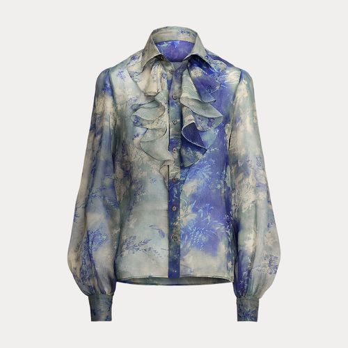Dylon Ruffle-Trim Floral Silk Shirt - Collection - Modalova