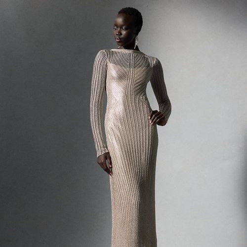 Metallic Jumper Evening Dress - Collection - Modalova