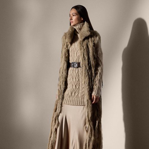 Jaquelin Fringe-Trim Shearling Waistcoat - Collection - Modalova