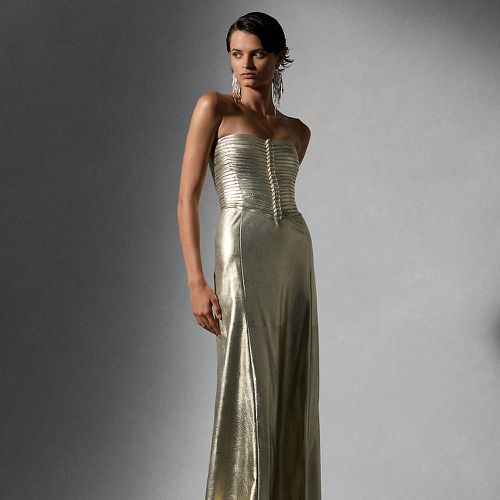 Kaylen Laminated Suede Evening Dress - Collection - Modalova