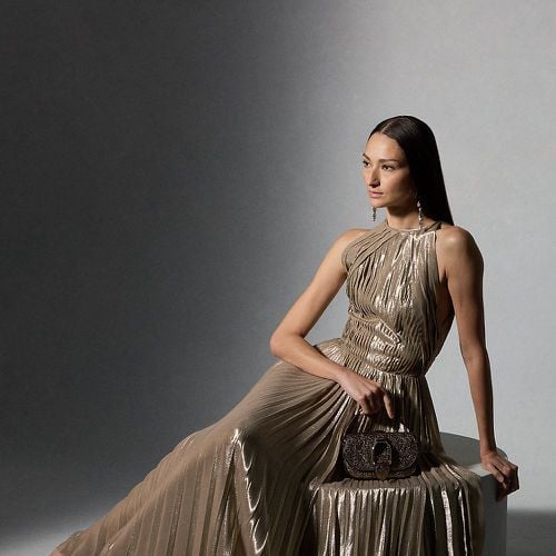 Abigail Pleated Metallic Cocktail Dress - Collection - Modalova