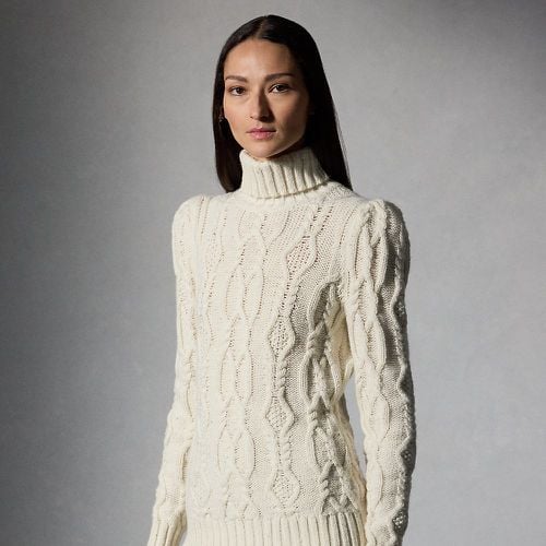 Sequined Wool-Blend Aran-Knit Turtleneck - Collection - Modalova