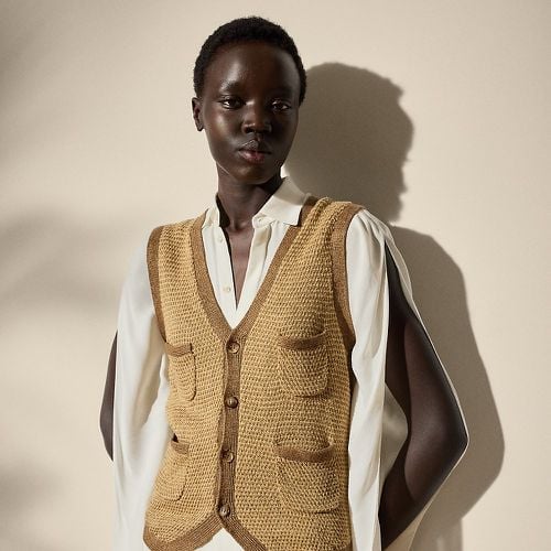 Linen-Silk Tweed Jumper Waistcoat - Collection - Modalova