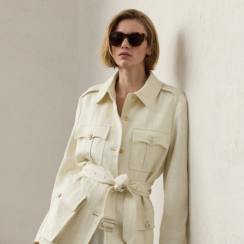 Sydney Linen Basket-Weave Field Jacket - Collection - Modalova