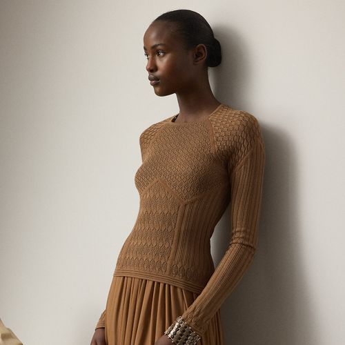 Lace Pointelle Raglan-Sleeve Jumper - Collection - Modalova