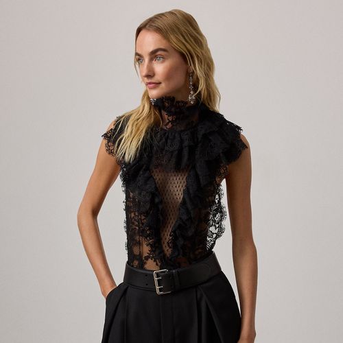 Gemma Floral Cotton Lace Bodysuit - floral cotton-blend lace for a romantic look and soft hand feel - Modalova