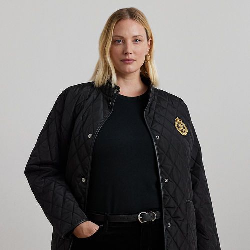 Curve - Buckle-Trim Crest-Patch Quilted Jacket - Lauren Curve - Modalova