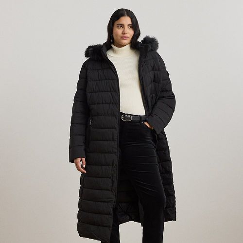 Curve - Faux-Fur-Trim Quilted Hooded Coat - Lauren Curve - Modalova