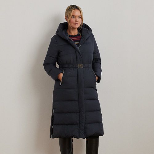 Curve - Belted Hooded Down Coat - Lauren Curve - Modalova