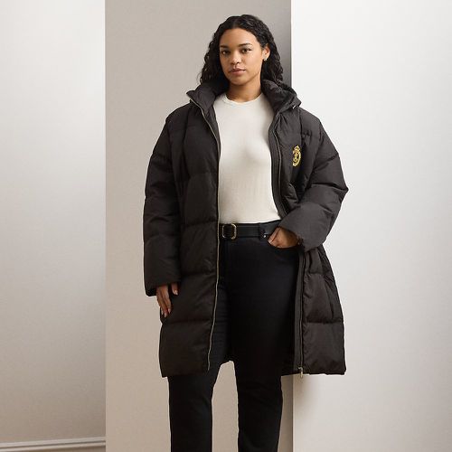 Curve - Crest-Patch Hooded Down Coat - Lauren Curve - Modalova