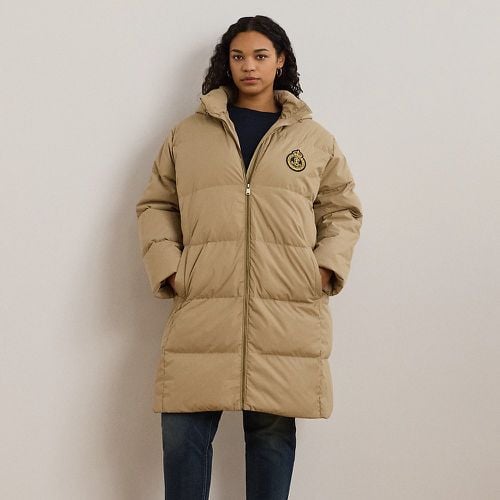 Curve - Crest-Patch Hooded Down Coat - Lauren Curve - Modalova