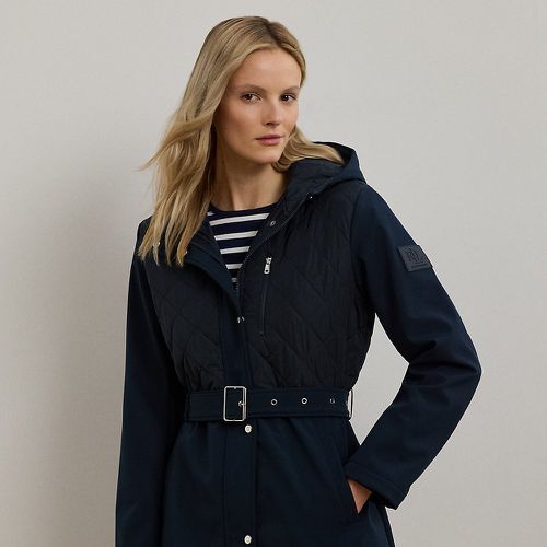 Belted Quilted Hooded Jacket - Lauren - Modalova