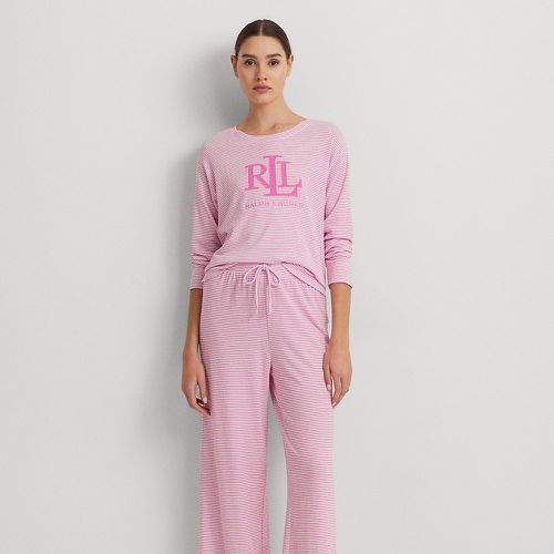Striped Cotton-Blend Jersey Pyjama Set - Lauren - Modalova