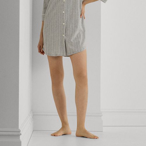 Striped Cotton Jersey Sleep Shirt - Lauren - Modalova