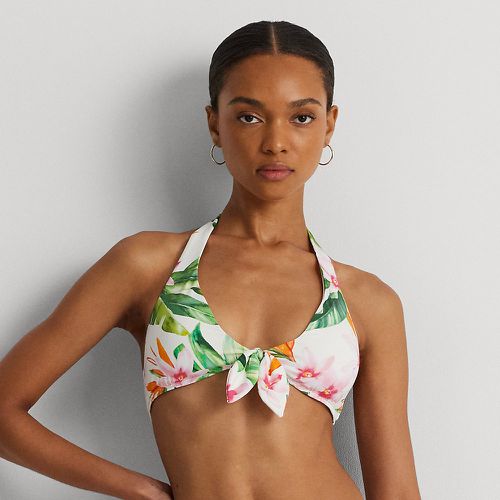 Floral Tie-Front Halter Bikini Top - Lauren - Modalova