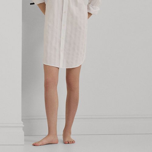 Shadow-Stripe Cotton Sleep Shirt - Lauren - Modalova