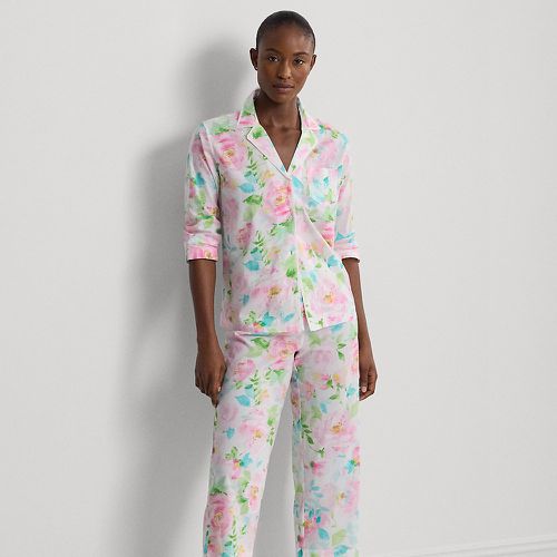 Floral Cotton-Blend Lawn Capri Sleep Set - Lauren - Modalova